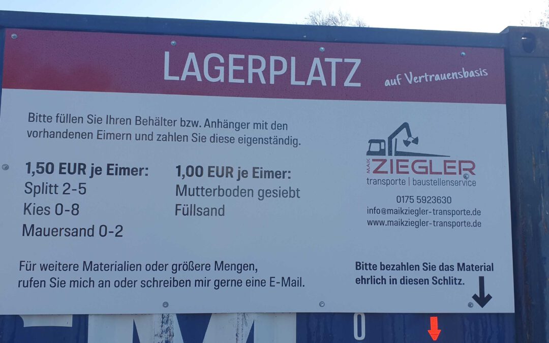 Neuer Lagerplatz – Kleinmengen für Selbstabholer!